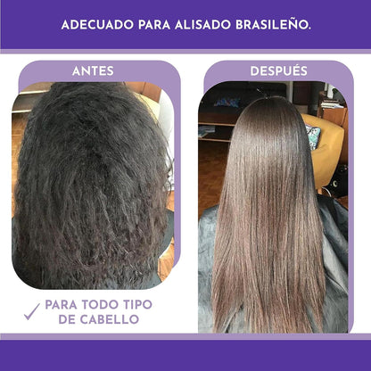 Lissara Classic Evolv - Plancha De Pelo Profesional - Placas De Nanotitanio Y Flotantes - Detector De Humedad - 230 °C - Especial Para Alisado Brasileño - Negra